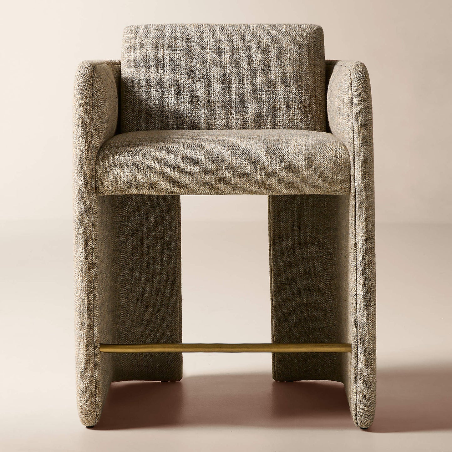Carson Warm White Performance Fabric Counter Stool