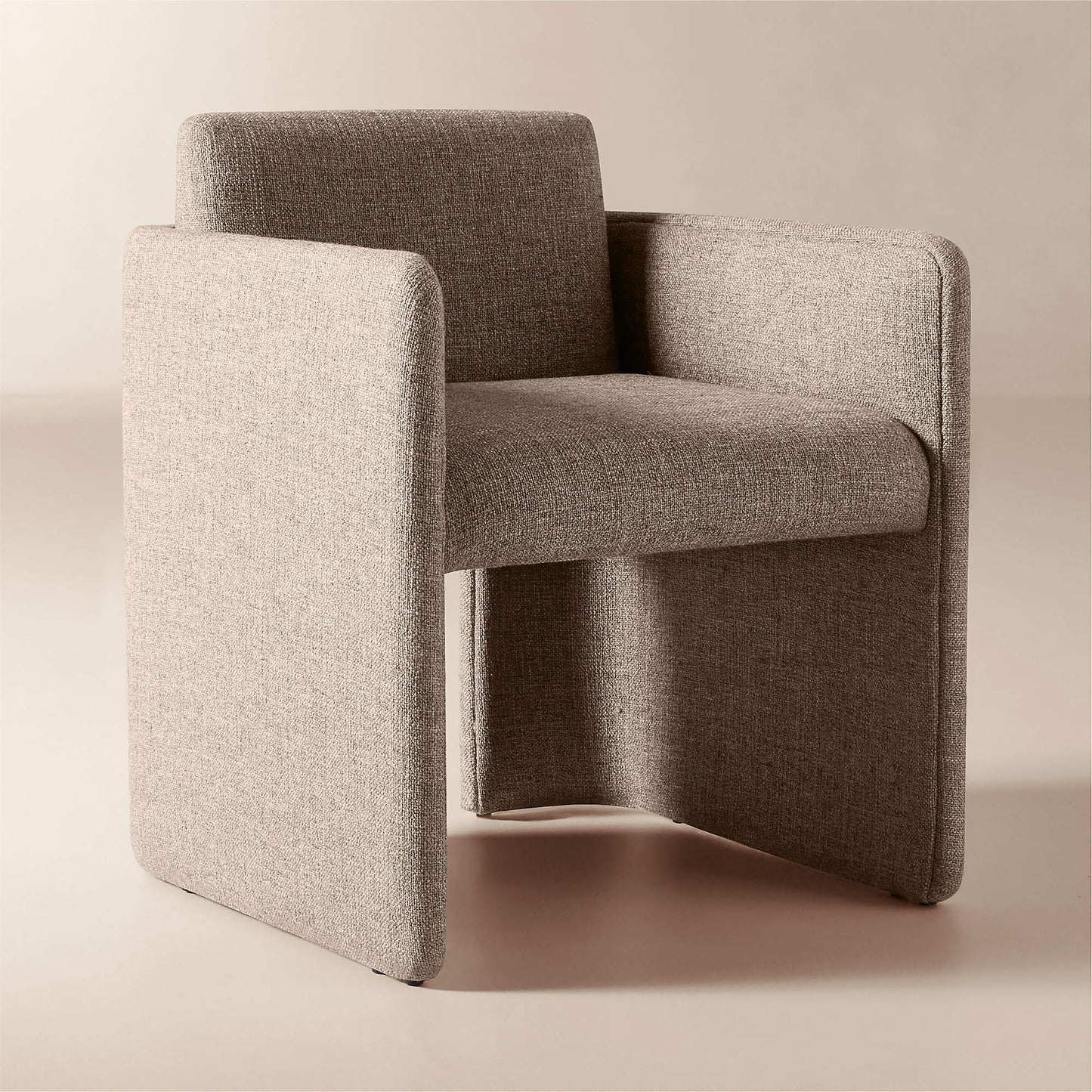 Carson Warm White Performance Fabric Dining Armchair