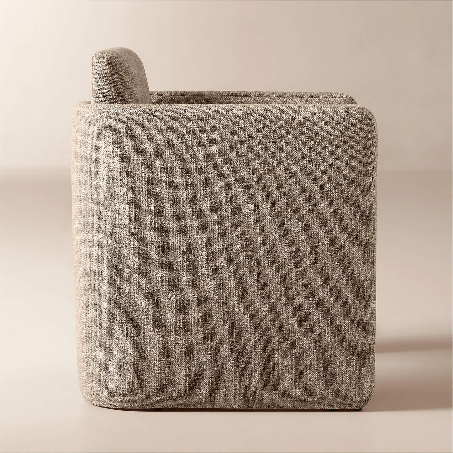 Carson Warm White Performance Fabric Dining Armchair