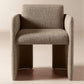 Carson Warm White Performance Fabric Dining Armchair