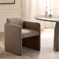 Carson Warm White Performance Fabric Dining Armchair