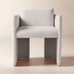 Carson Warm White Performance Fabric Dining Armchair