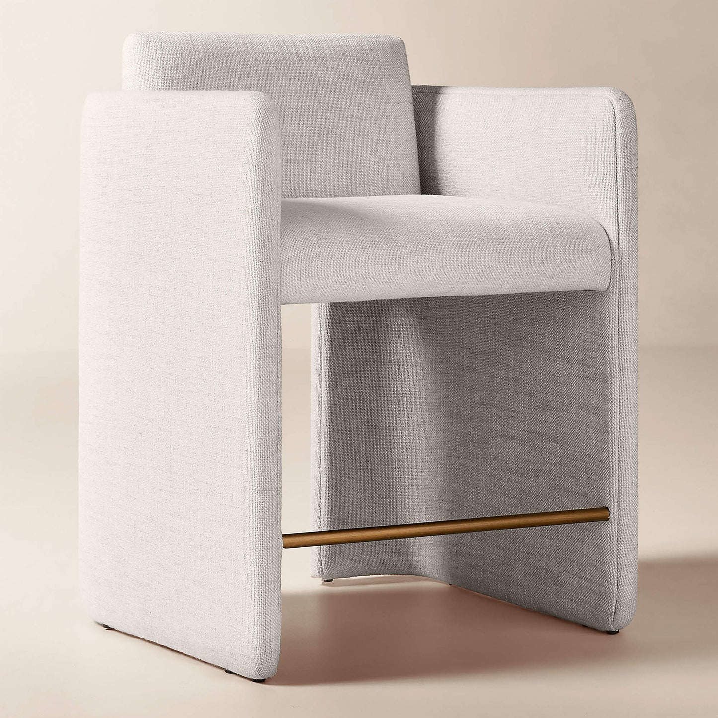 Carson Warm White Performance Fabric Counter Stool