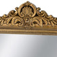 Decorative Arched Wall Mirror With Ornate Gold Crest Design