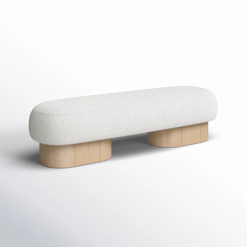 Denyer Boucle Fabric Upholstered Bench