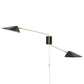 Journey 2-Light Swing Arm Wall Sconce in Black