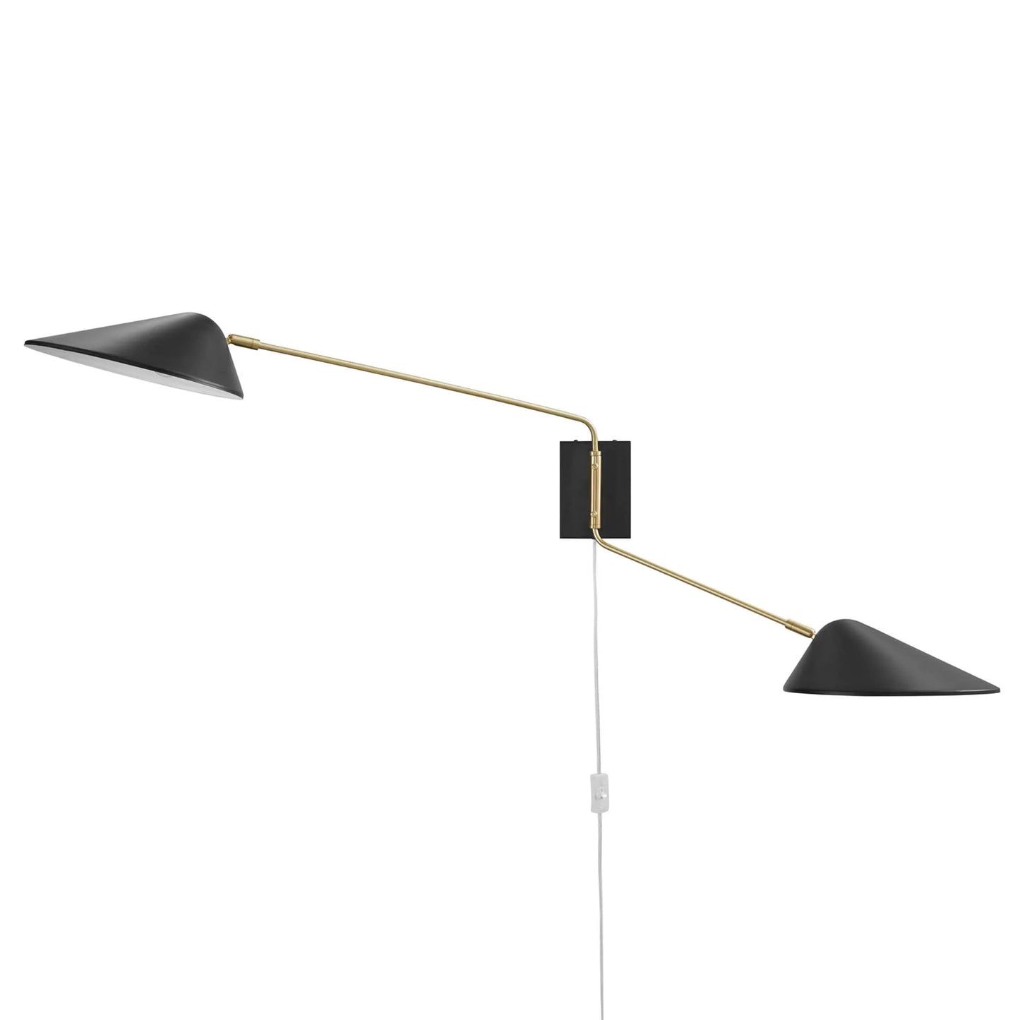Journey 2-Light Swing Arm Wall Sconce in Black