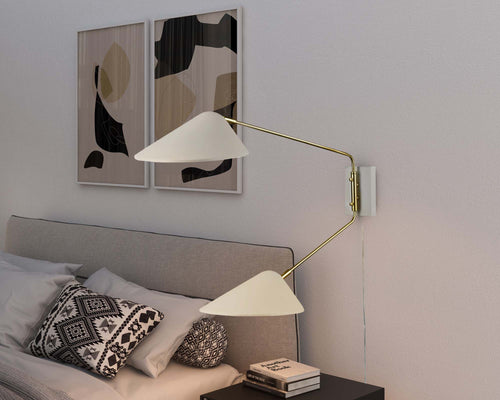 Journey 2-Light Swing Arm Wall Sconce in Black