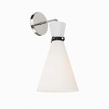 Cargar imagen en el visor de la galería, Starlight 1-Light Wall Sconce in White Polished Nickel
