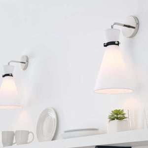 Starlight 1-Light Wall Sconce in White Polished Nickel