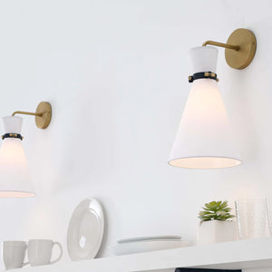 Starlight 1-Light Wall Sconce in White Polished Nickel