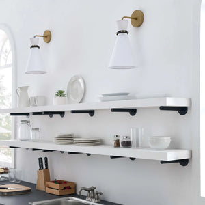Starlight 1-Light Wall Sconce in White Polished Nickel