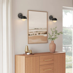 Eclipse Globe Wall Sconce in Brass