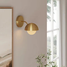 Cargar imagen en el visor de la galería, Eclipse Globe Wall Sconce in Brass
