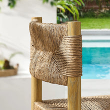 Cargar imagen en el visor de la galería, Parkland Outdoor Patio Rattan and Aluminum Bar Stools Set of 2 in Natural
