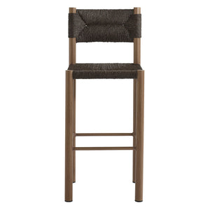 Parkland Outdoor Patio Rattan and Aluminum Bar Stools Set of 2 in Natural