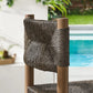Parkland Outdoor Patio Rattan and Aluminum Bar Stools Set of 2 in Natural