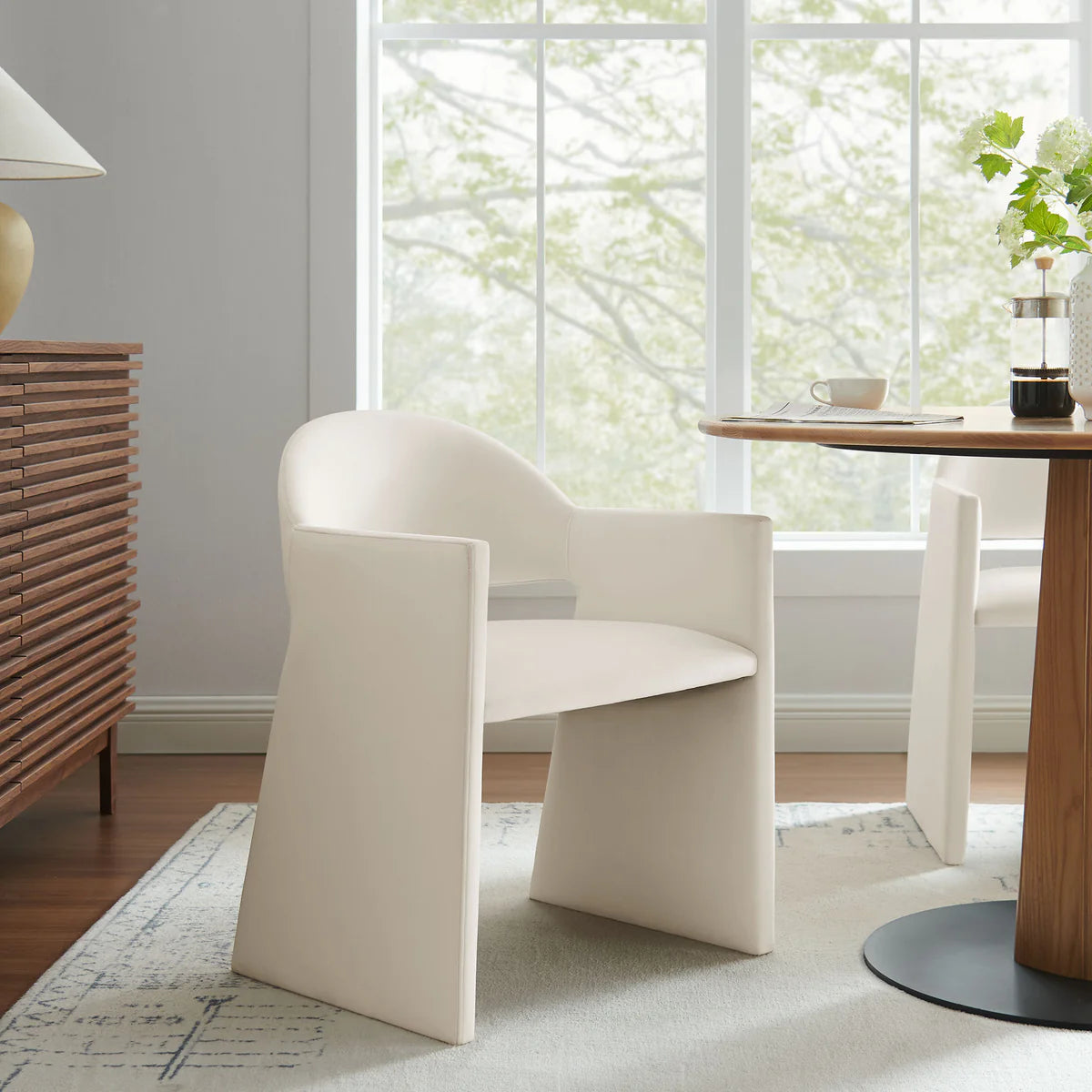 Talia Performance Velvet Dining Armchair