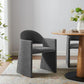 Talia Upholstered Fabric Dining Armchair in Linen