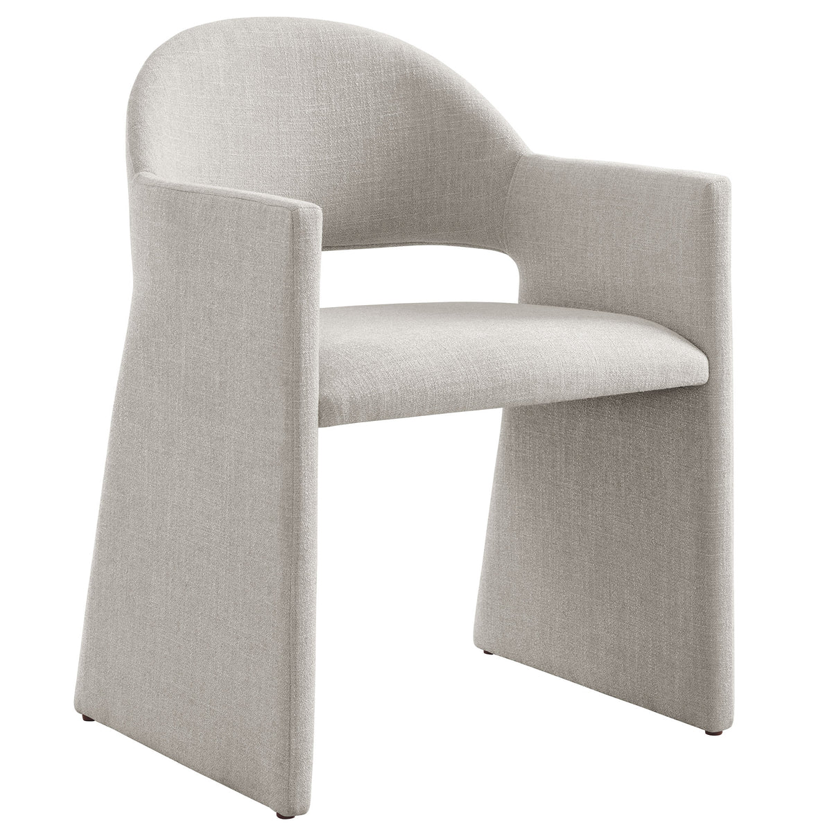Talia Upholstered Fabric Dining Armchair in Linen