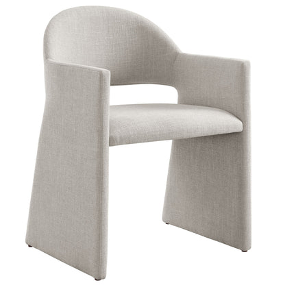 Talia Upholstered Fabric Dining Armchair in Linen