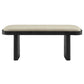 Iver Upholstered Wood Accent Bench in Black Flax