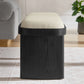 Iver Upholstered Wood Accent Bench in Black Flax