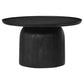 Holloway Round Wood Coffee Table in Black