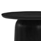 Holloway Round Wood Coffee Table in Black