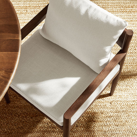 Remington Wood Dining Armchair in Salt