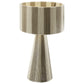 Renae Handwoven Cotton Thread Striped Table Lamp in Cobblestone