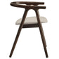 Henry Vegan Leather and Wood Dining Chair in Stone