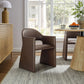Talia Vegan Leather Dining Armchair