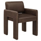 Daven Vegan Leather Dining Armchair in Canyon