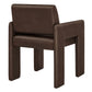 Daven Vegan Leather Dining Armchair in Canyon