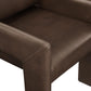 Daven Vegan Leather Dining Armchair in Canyon