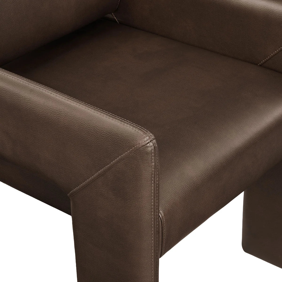 Daven Vegan Leather Dining Armchair in Canyon