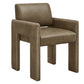 Daven Vegan Leather Dining Armchair in Canyon
