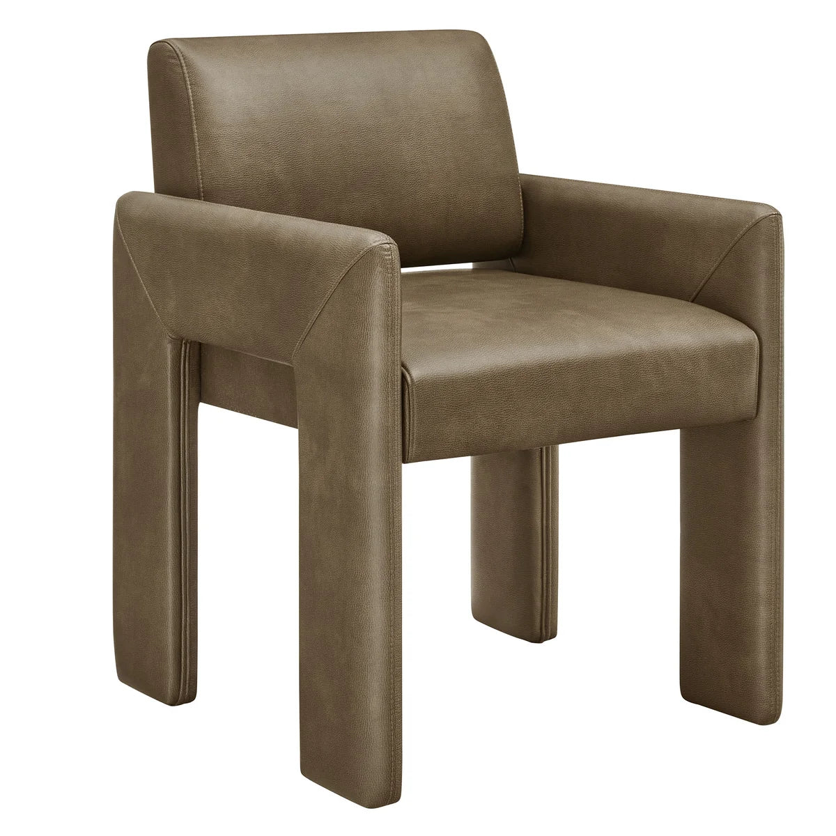 Daven Vegan Leather Dining Armchair in Canyon