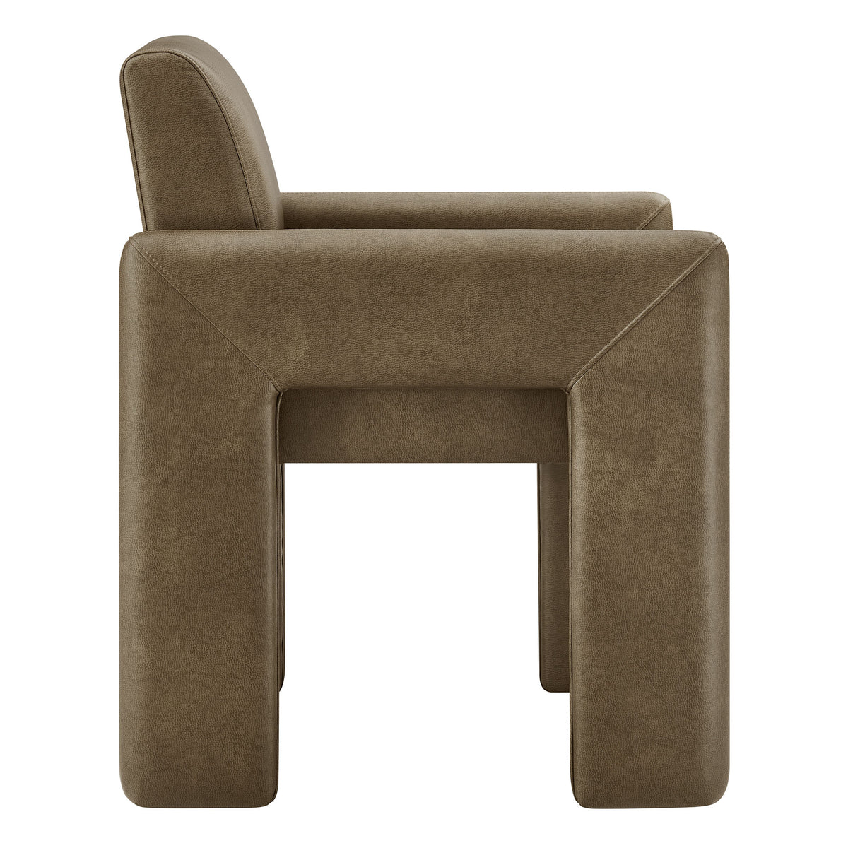 Daven Vegan Leather Dining Armchair in Canyon