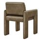 Daven Vegan Leather Dining Armchair in Canyon