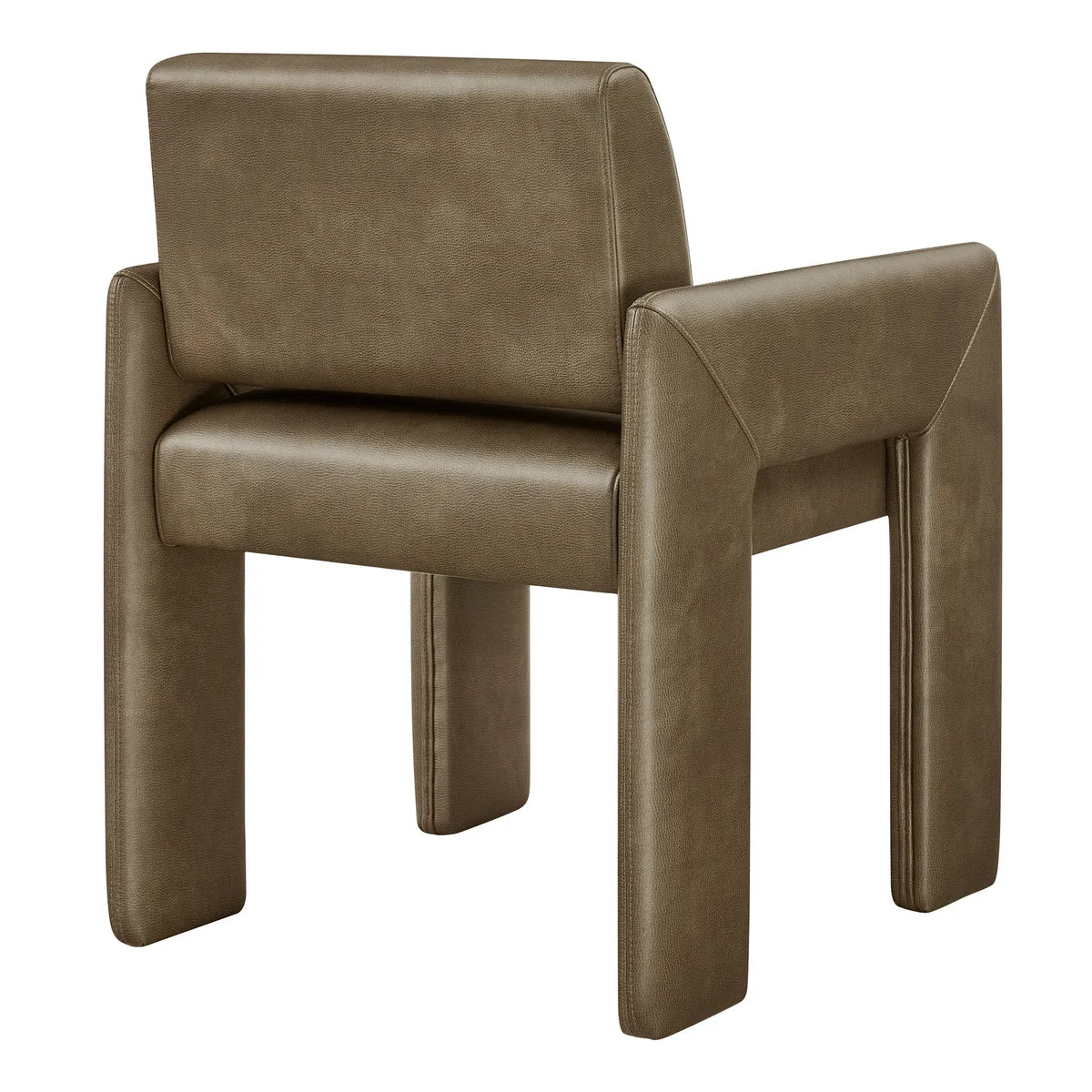 Daven Vegan Leather Dining Armchair in Canyon