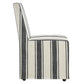 Tessera Striped Slipcovered Dining Side Chair in Tan Stripe