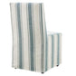 Tessera Striped Slipcovered Dining Side Chair in Tan Stripe