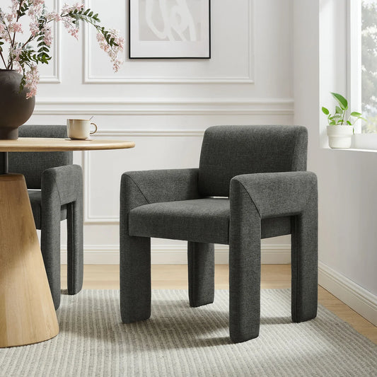 Daven Fabric Upholstered Dining Chair in Copper