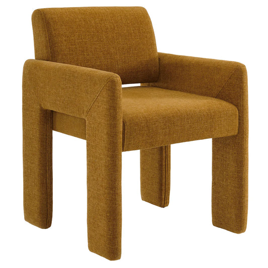 Daven Fabric Upholstered Dining Chair in Copper