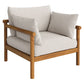 Eleni Outdoor Teak Wood Armchair in Weathered Gray Flint