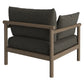 Eleni Outdoor Teak Wood Armchair in Weathered Gray Flint