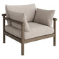 Eleni Outdoor Teak Wood Armchair in Weathered Gray Flint