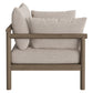 Eleni Outdoor Teak Wood Armchair in Weathered Gray Flint